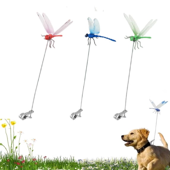 3 Pack Dragonfly Clip Bug Repellent, 3D Dragonfly Decor Gardening, Fake Dragonfly Clip, Dragonfly Hat Clip, 3D Dragonfly Garden Decorative Clips Easy to Use, Garden Bird and Fly Scare Devices