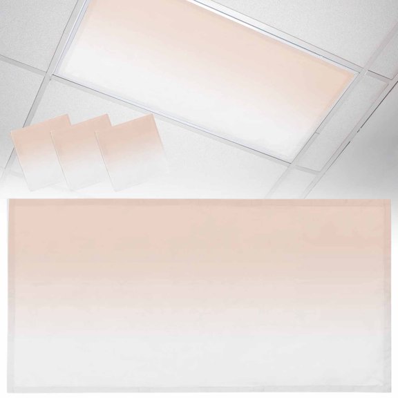 3 Pack Dreamy Peach Fluorescent Light Covers for Ceiling Lights Pink and White Gradient Magnetic Ceiling Light Covers Overhead Light Filters for Office Classroom Home