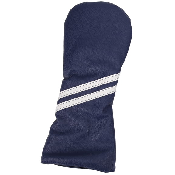 3-Pack  Driver Head Covers with Stripes, Waterproof PU Material & Plush Interior for Wood Clubs