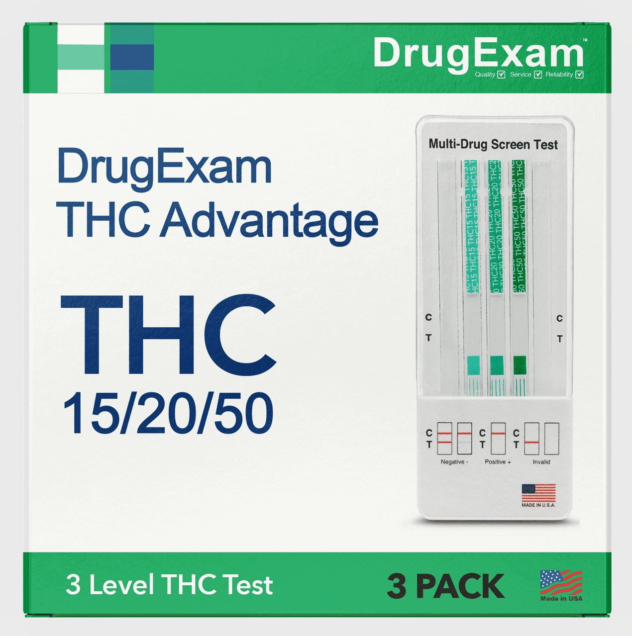  3 Pack - DrugExam THC Advantage Made in USA Multi