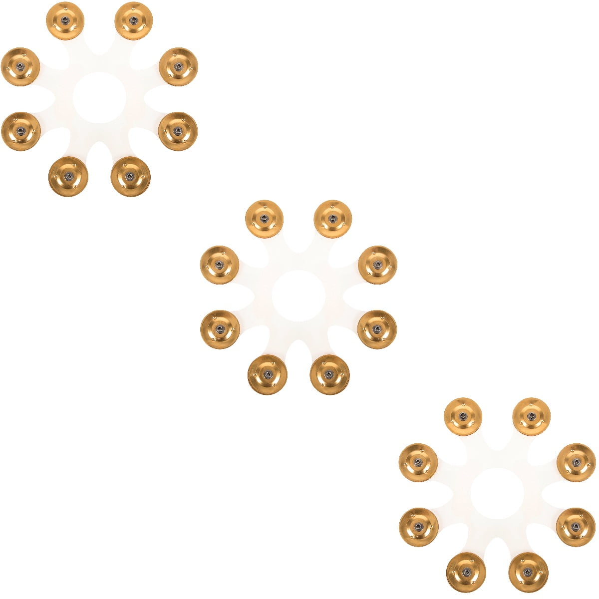 3 Pack Drum Kit Cymbal Bell Single Row Cymbal Tambourine Portable