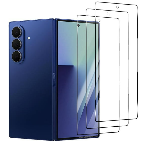 3 Pack Dteck for Samsung Galaxy Z Fold 3 Front Screen Protector,HD Clear Full Cover Tempered Glass Screen Protector for Galaxy Z Fold 3 Anti Scratch Bubble Free