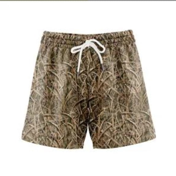 3 Pack Duck Hunting Camo Shorts Men, 7 Inch Inseam Camo Mesh Design Breathable for Running, Training, Gym Workouts