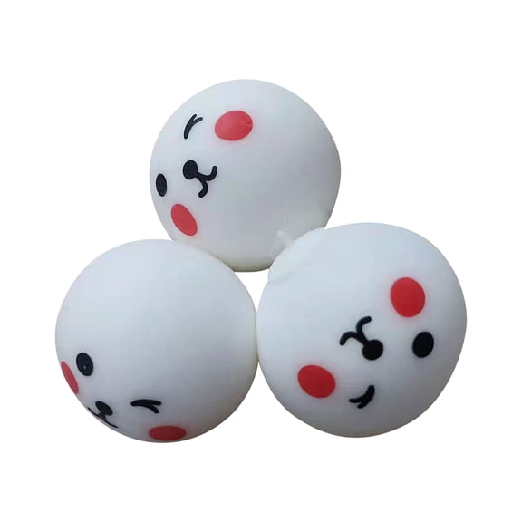 3 Pack Dumpling Squishy Toys - Slow-Rise Sensory Fidget Toys with Cute Faces for Stress Relief,Gifts for All Ages