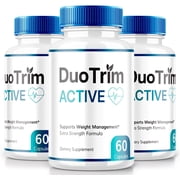 3 Pack Duo Trim Active Pills, Duo Trim Active Advanced Formula Capsules, Maximum Strength Supplement for Weight Loss, All Natural Support, DuoTrim Vitamins for Overall Health 180 Capsules