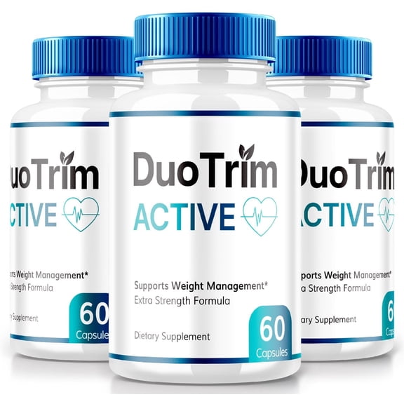 (3 Pack) Duo Trim Active Pills, Duo Trim Active Advanced Formula Capsules, Maximum Strength Supplement for Weight Loss, All Natural Support, DuoTrim Vitamins for Overall Health (180 Capsules)