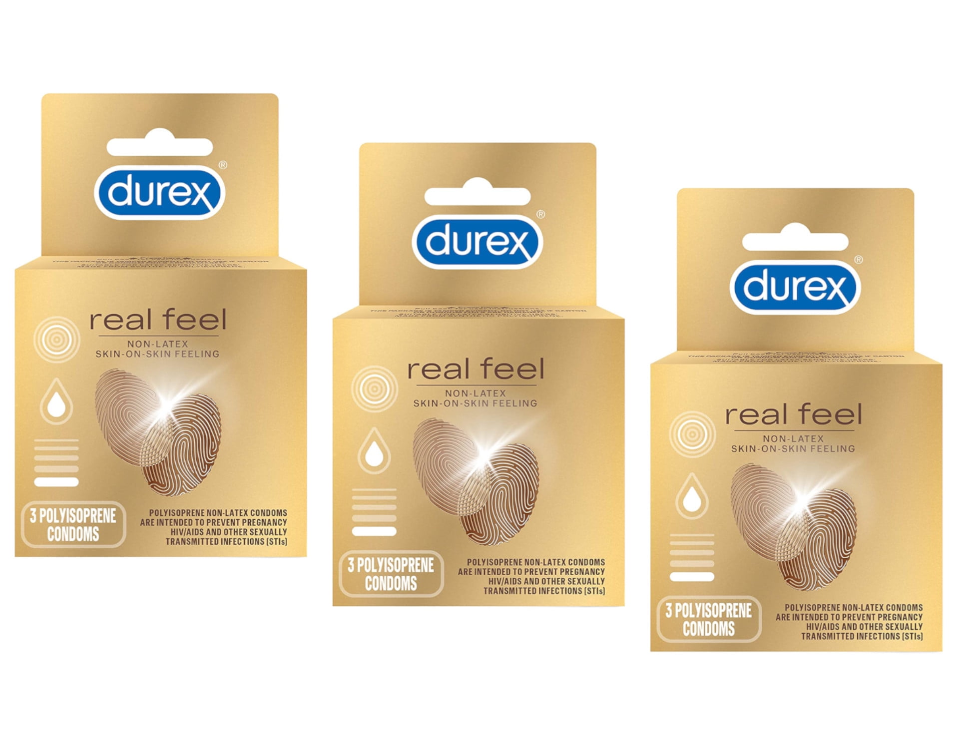 3 Pack Durex Avanti Bare Real Feel Non-Latex Condoms 3