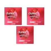 3 Pack - Durex Extra Sensitive Lubricated Ultra Thin Premium Condoms, 24 Count