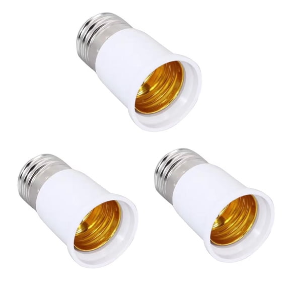 3 Pack E27 to E27 LED Bulb Extension Adapter Socket, E 27 Lamp Base Adapter, E 27 Lamp Holder Light Bulb Converter Socket Extender for LED Bulbs and CFL Bulbs