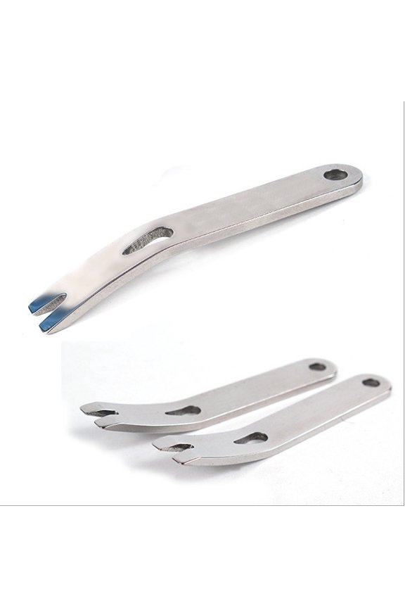 3-Pack EDC Pocket Pry Bar - Mini Stainless Steel Multi-Tool, Cranked Scraper, Nail Puller & Keychain Pry Tool