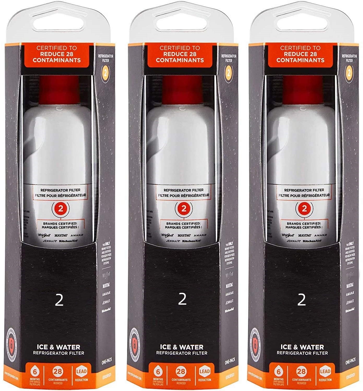 3PackEDR2RXD1ReplacementWaterFilter2forWhirlpoolRefrigerator
