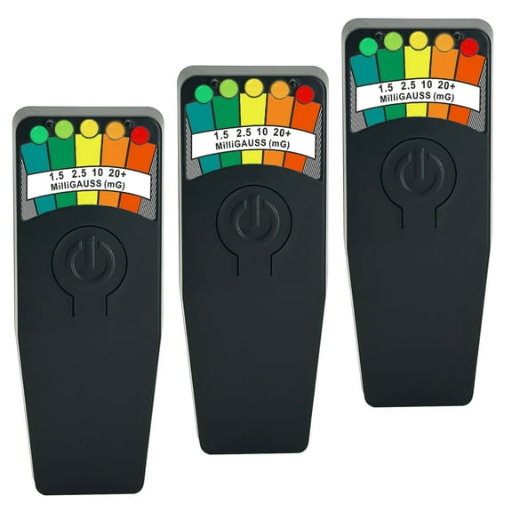 3 Pack EMF Meter Ghost Hunting Magnetic Field Detector Spirit Box Paranormal Equipment Tester 50Hz-20,000Hz Black