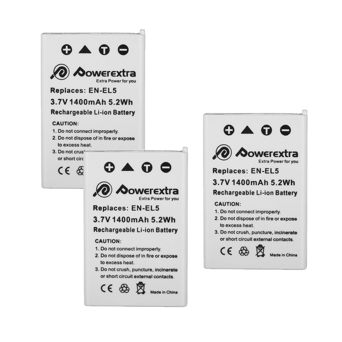 3 Pack ENEL5 Battery for Nikon Coolpix P500 P510 P520 P530 P100 P90