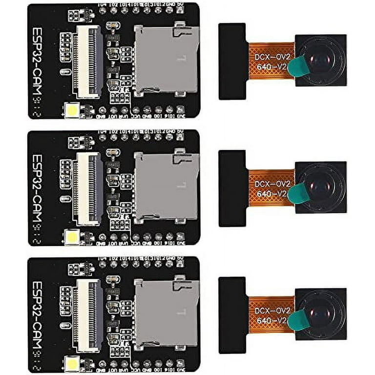 3 Pack ESP32-CAM Development Board, WiFi Bluetooth Module Development Board  with OV2640 Camera Module for Arduino (3PCS) 