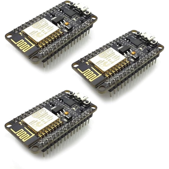 3-Pack ESP8266 NodeMCU ESP-12E CP2102 Development Board, Open Source Serial Module Compatible with Arduino IDE & Micropython (Large)