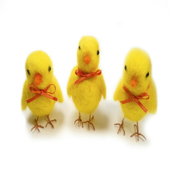 3 Pack Easter Chick Needle Felting Kits for Beginner Gift for Mom DIY Craft Kit