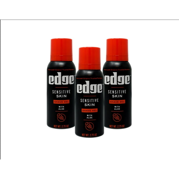 3 Pack - Edge Shave Gel Sensitive Skin with Aloe 2.75oz Each