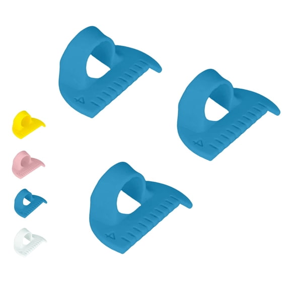 3-Pack Edge Stitch Lock & Sewing Gauge, Mini Sewing Templates, 3/4mm Needle Gauge Quilting Ruler Measuring Tool, for Straight & Curved Seams Machine Sewing, Sewing Needle Gauge Measuring Tool,Blue