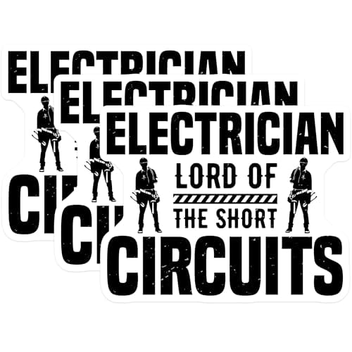 (3 Pack) Electrician Decals - Lord of Short Circuits - Electrical ...