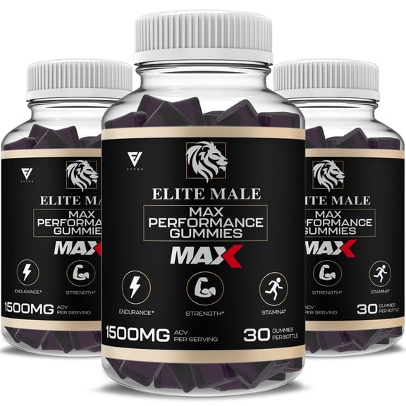 (3 Pack) Elite Male Max Gummies EliteMale Max Gummy Supplement (3 Month Supply)