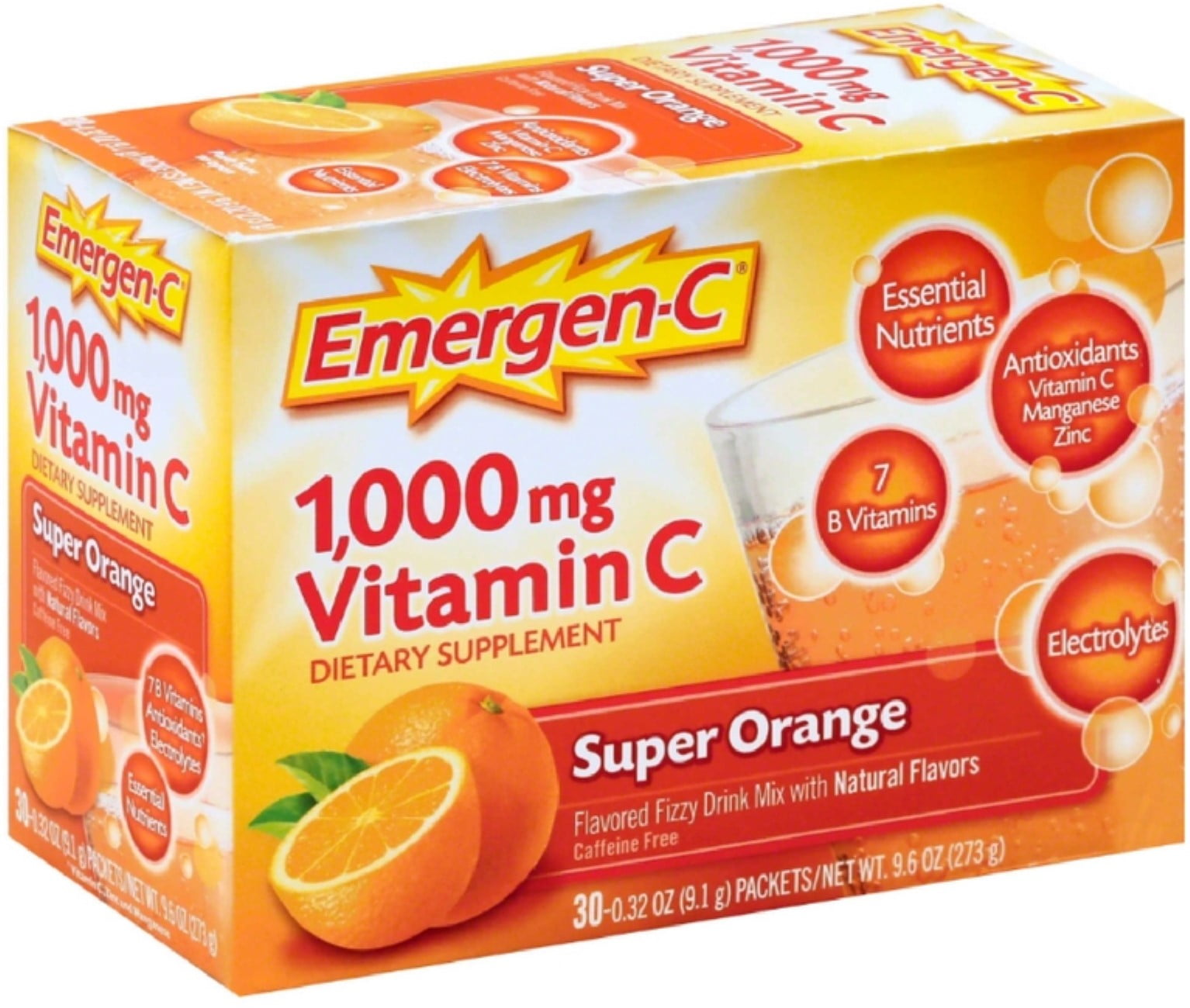 Can Kids Drink Vitamin C Packets 3 Pack - Emergen-C Vitamin C Flavored Fizzy Drink Mix Packets, Super