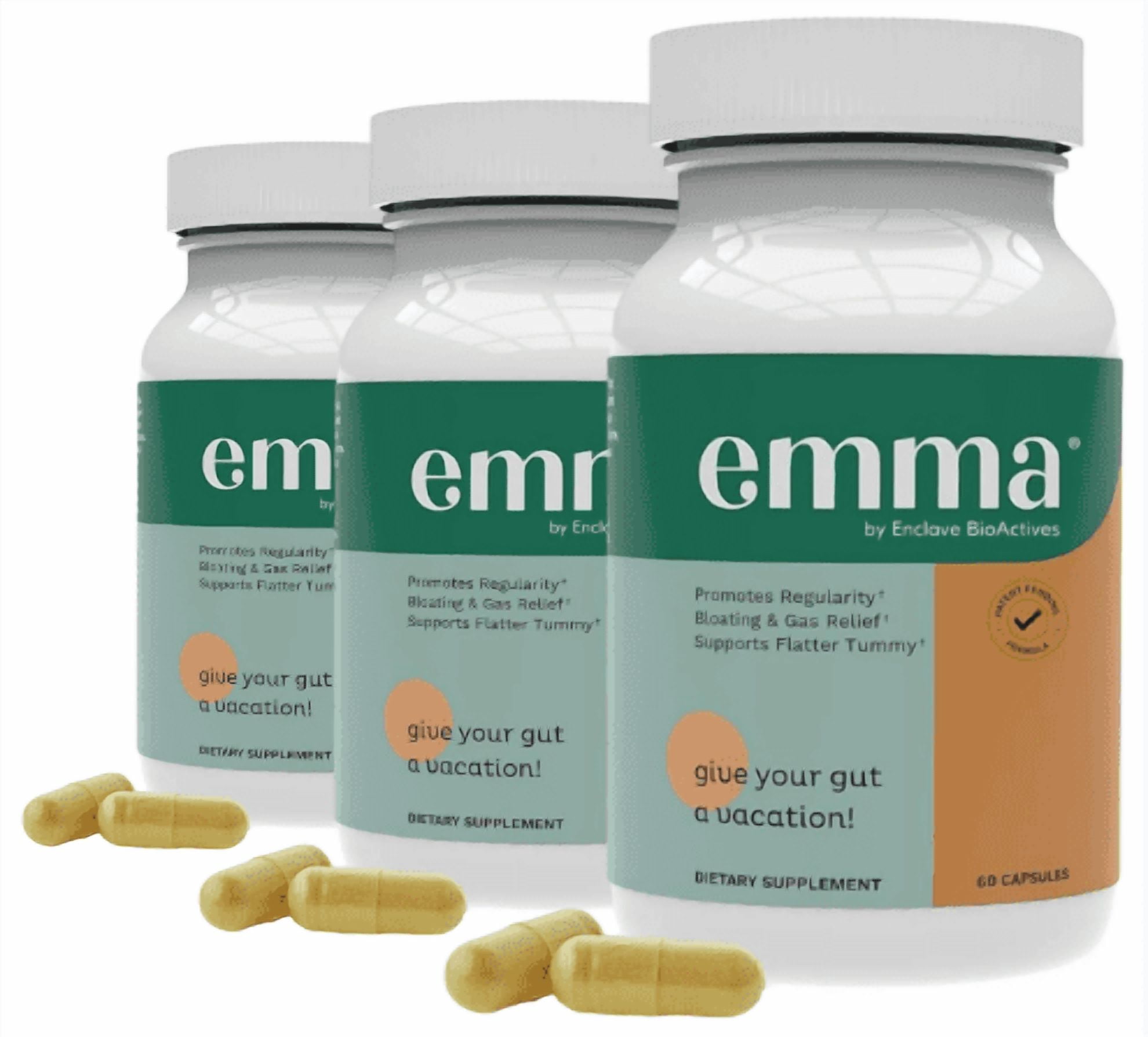 Emma Daily 3 Pack Emma Daily Digestive (180 Caps Total) – Probiotic-Free, No ...