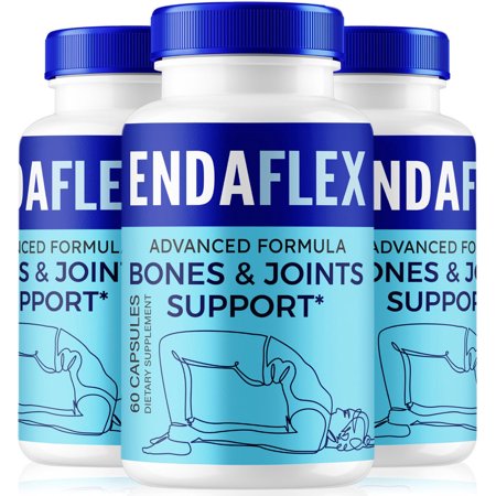 (3 Pack) EndaFlex – Premium All-Natural Bones & Joint Support Pills Formulated for Enhanced Flexibility and a Full Range of Motion, Discover the Benefits with Official Enda Flex (180 Capsules)