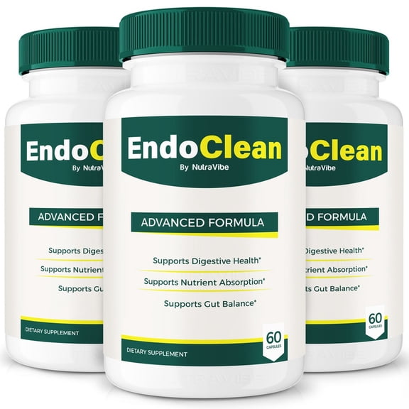 (3 Pack) EndoClean Capsules Gentle Gut & Digestive Support Formula for Balance & Wellness | Easy-to-Take Capsules (180 Capsules)