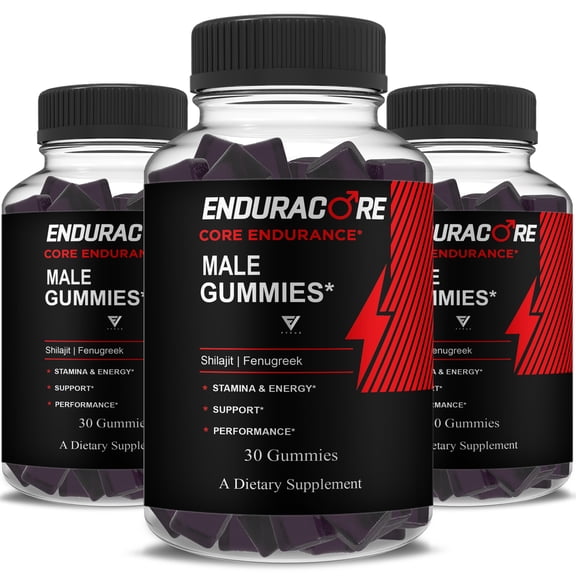 (3 Pack) Enduracore Male Gummies, Endura Core Performance Supplement (90 Gummies)