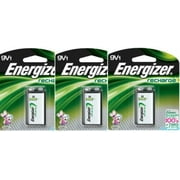 3 Pack Energizer 9V Rechargeable Battery NH22NBP NiMH 8.4V- 175mAh