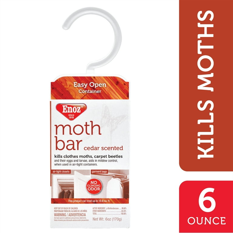 Pack) Enoz Cedar Moth Bar, Hanging Moth Killer, oz