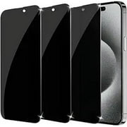 [3 Pack] Entronix Shield Protector for iPhone 15 Plus, 6.7 Inch Anti Spy Privacy Tempered Glass Screen Protector for iPhone 15 Plus, Anti-Scratch, Anti-Fingerprint, Bubble Free