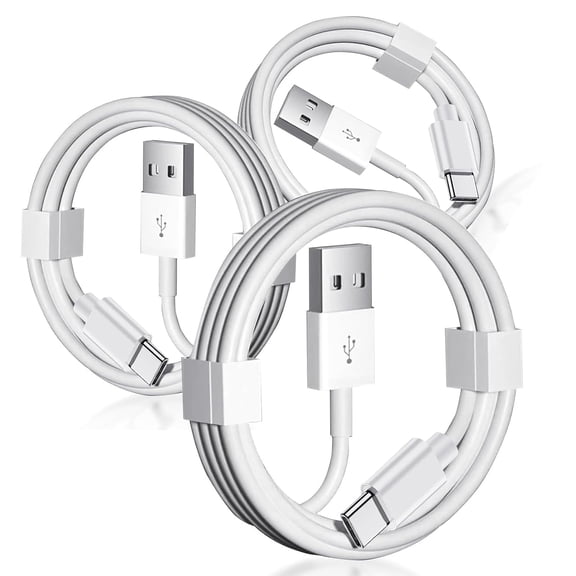 Entronix 3-Pack USB-A to USB-C Charger Cable [6FT] Data Transfer Cord for iPhone, Android, Tablet and other Type-C Devices