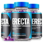 3 Pack Erecta Gummies, Ultra Performance Support Supplement, Maximum Strength Gummy, All Natural Erecta fil Multivitamins, Fast-Acting 1000MG Pills, Official Erecta Gomitas Reviews 180 Gummies