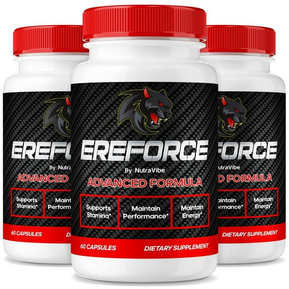 (3 Pack) Ereforce – Original Ereforce Formula with Ingredients to Help Maintain Lasting Energy, Support Performance & Daily Vitality | Just 2 Easy-to-Swallow Pills a Day (180 Capsules)