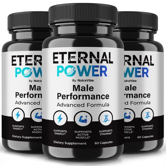 (3 Pack) Eternal Power Pills, Maximum Strength Formula for Overall Health and Vitality, All-Natural Multivitamin Capsules for Daily Nutrition, EternalPower Reviews (180 Capsules)