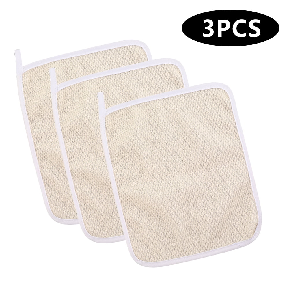 3 Pack Exfoliating Face and Body Wash Cloths SoftWeave Wash Cloths DualSided Exfoliating Scrub
