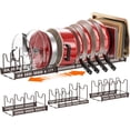 3 Pack Expandable Pan Organizer Pot Lid Holder Rack with 14 Adjustable ...