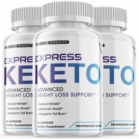 (3 Pack) Express Keto - Supplement for Weight Loss - Energy & Focus Boosting Dietary Supplements for Weight Management & Metabolism - Advanced Fat Burn Raspberry Ketones Pills - 180 Capsules
