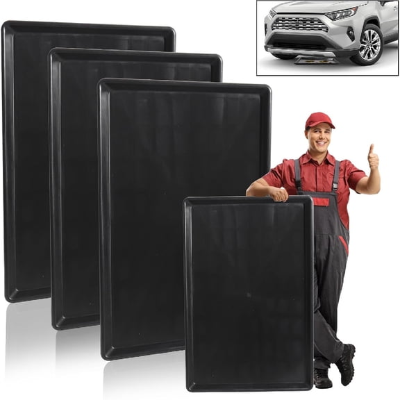 3 Pack Extra Large Oil Drip Pan, 35.4 x 24 x 1.6 in Oil Change Drain Pan, Plastic Oil Drip Tray for Under Car, Oil Catch Pan Tray for Garage, Fridges, Washing Machines, Cat Litter Box Bottom