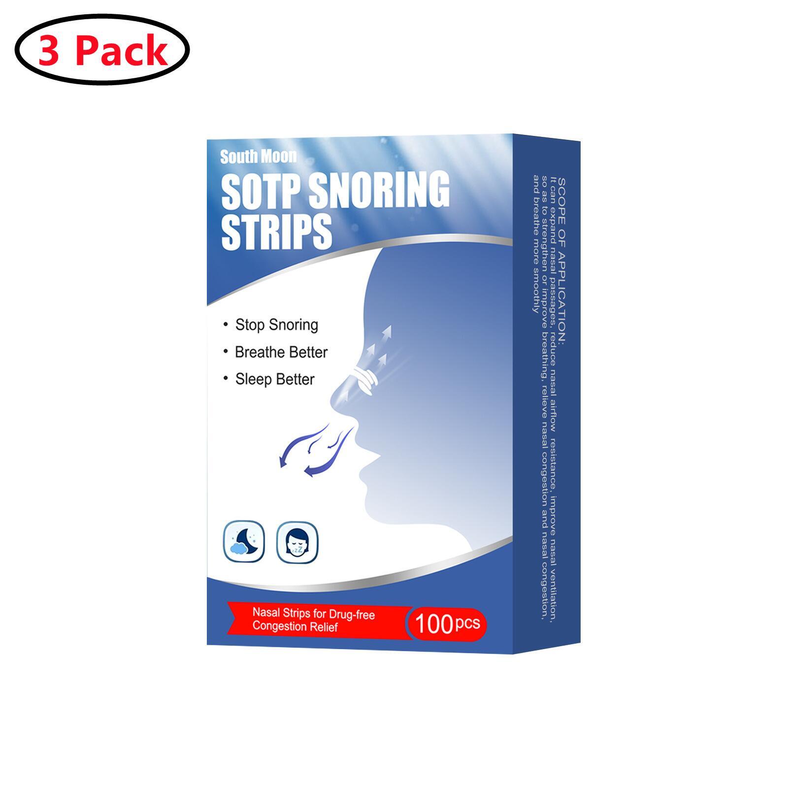 3 Pack Extra Strength Nasal Strips (100 Ct) - Nose Strips for Snoring ...