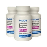 3 Pack Extra Strength Stool Softener 250mg. Major