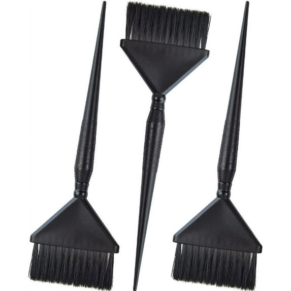 3 Pack Extra Wide Hair Dye Brushes - Hair Color Brush Applicator Set - Hair Dye Brush Applicator - Hair Coloring Brush - Hair Root Touch Up Brush (Black)