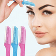 3Pack Eyebrow Razor Trimmer for Women Face [Extra Precision] Peach