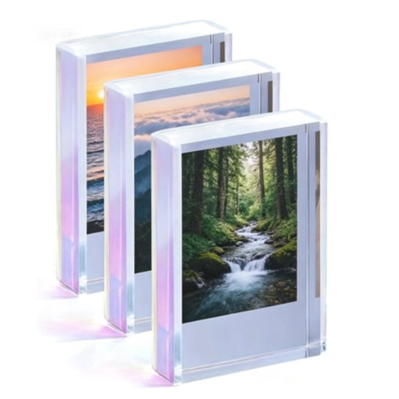 3 Pack FOR MINI FOR INSTANT Photo Frames for Acrylic Rainbow Picture Frames