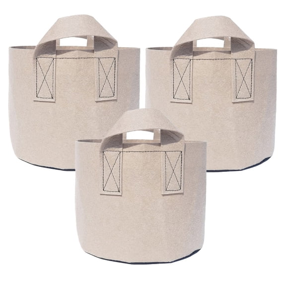 3 Pack Fabric Grow Bags For Potatoes And Vegetables With Sturdy Handles
