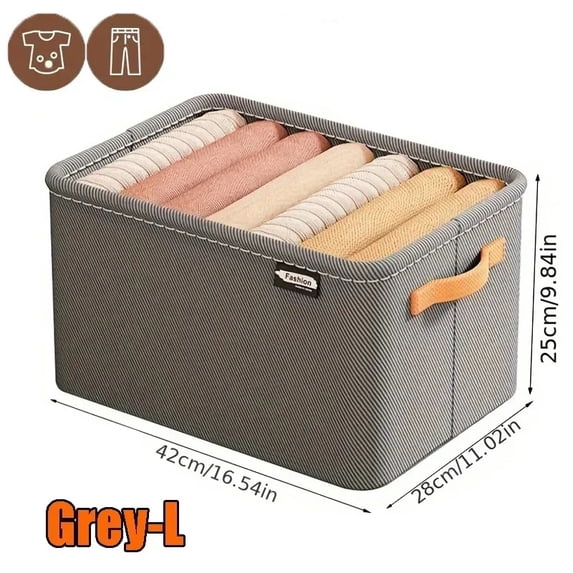 3‑Pack Fabric Wardrobe Storage Bins, Foldable Closet Organizer Boxes ...