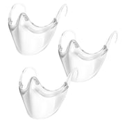 3 Pack Face Shield, Transparent Visible Expression Mouth Mask Lightweight Anti-Fog Clear Mask Plastic Reusable Washable Clear Face Shield for Men and Women