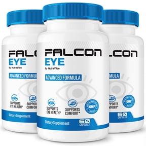 (3 Pack) Falcon Eye Capsules Daily Eye Care with Original Blend to Support Visual Wellness, Eye Comfort & Vision | Just 2 Gentle, Easy-to-Swallow Pills (180 Capsules)