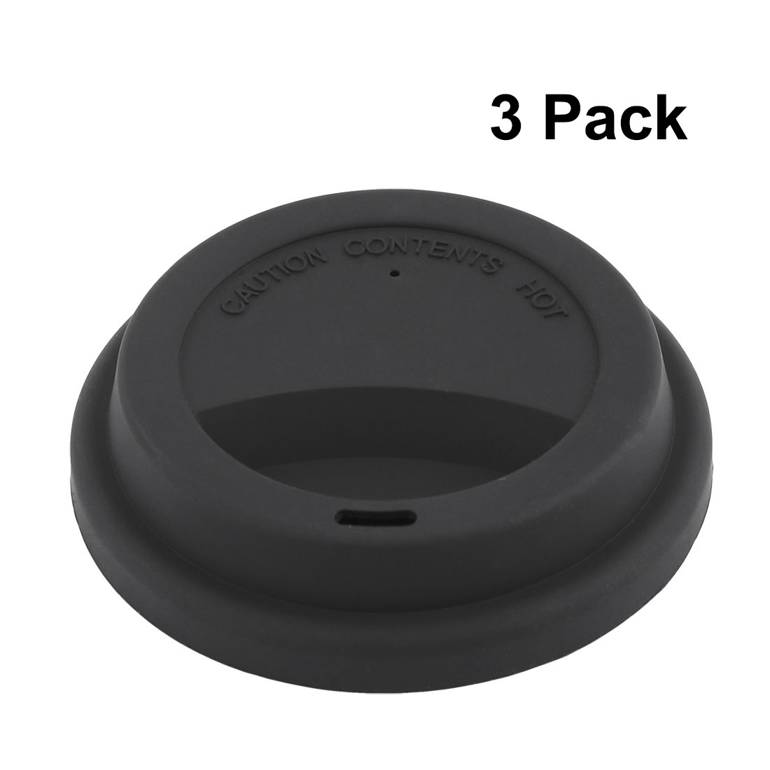 3 Pack, Family Silicone Round Shaped Resuable Sealed Mug Lid Tea Coffee ...